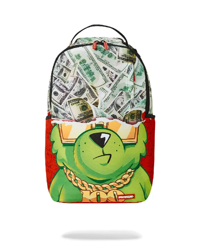Sprayground Backpack MONEY BEAR DREAMIN OF MONEY DLXSR BACKPACK Green Designer Bags At Lower Prices Sprayground Backpack MONEY BEAR DREAMIN OF MONEY DLXSR BACKPACK Green Designer Bags At Lower Prices