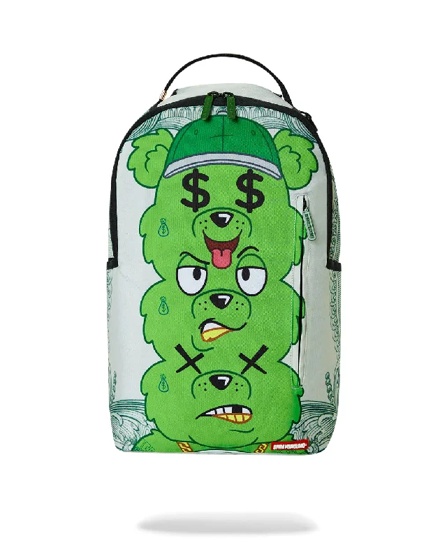 Sprayground Backpack SEEING TRIPLE MONEY BEAR DLXSR BACKPACK Green Trendy Handbags At Limited-Time Discounts Sprayground Backpack SEEING TRIPLE MONEY BEAR DLXSR BACKPACK Green Trendy Handbags At Limited-Time Discounts