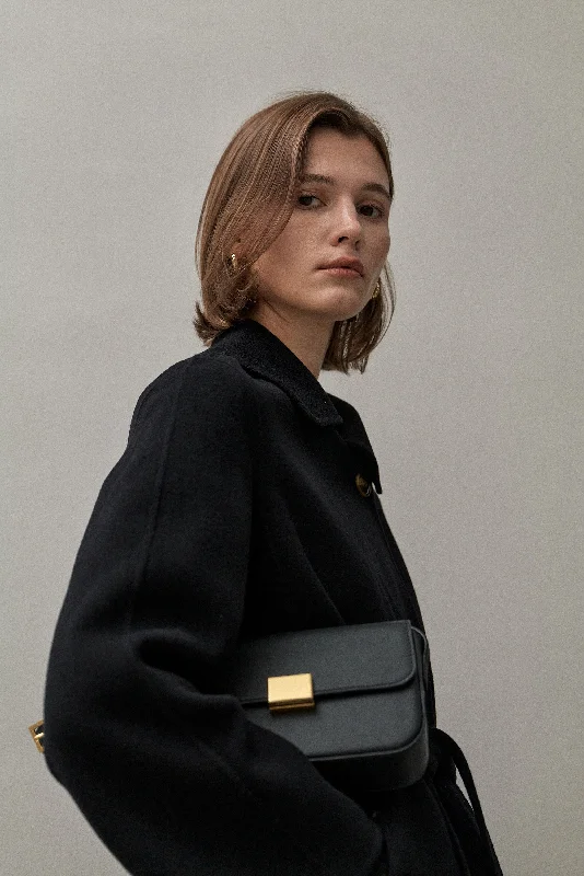 THE MINI SHOULDER BAG - SMOOTH BLACK Upgrade Your Look With Our Bag Sale