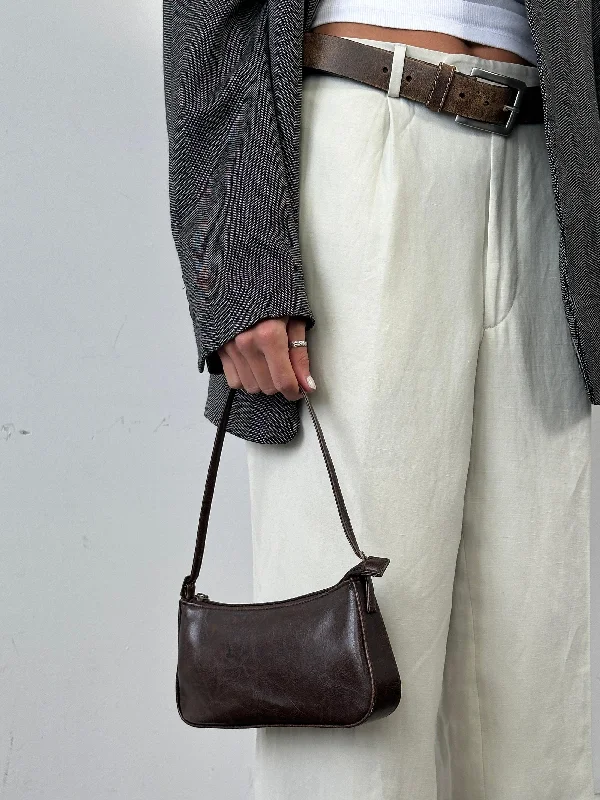Vintage Faux Leather Shoulder Bag Carry Elegance For Less