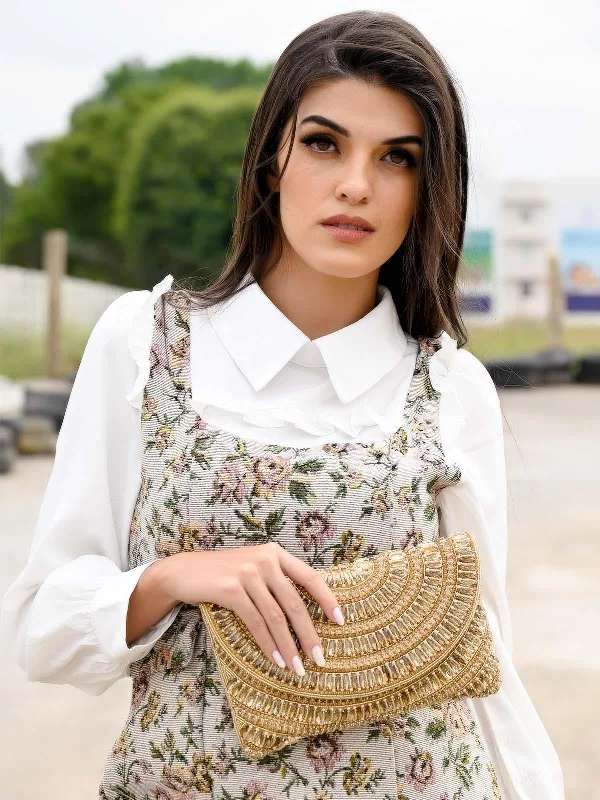 Odette Women Awe-Inspiring Gold Embellished Clutch Bag Limited-Stock Bag Clearance – Hurry Odette Women Awe-Inspiring Gold Embellished Clutch Bag Limited-Stock Bag Clearance – Hurry