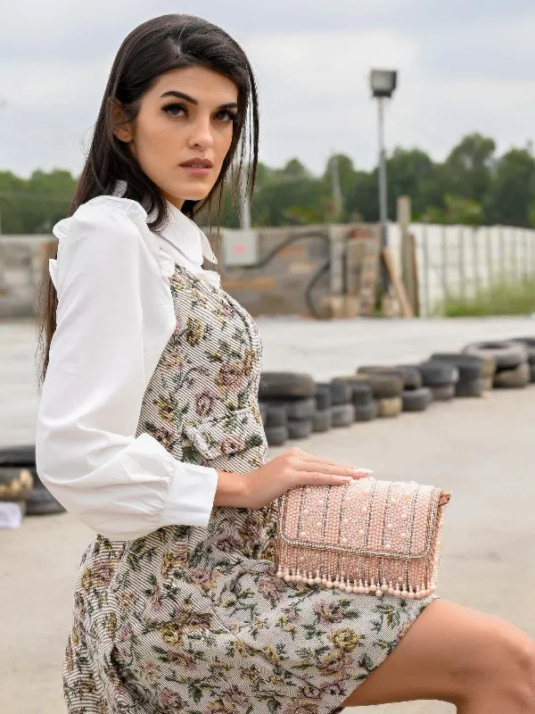 Odette Women Awe-Worthy Pearl Studded Clutch Bag Premium Quality Bags, Budget Prices Odette Women Awe-Worthy Pearl Studded Clutch Bag Premium Quality Bags, Budget Prices