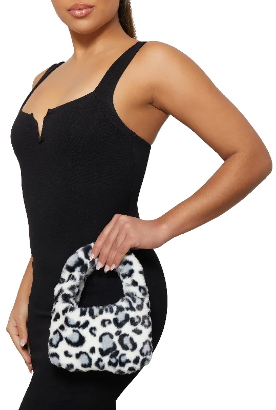 Faux Fur Mini Clutch Crossbody Bag Elegant Bags With Limited Stock Available