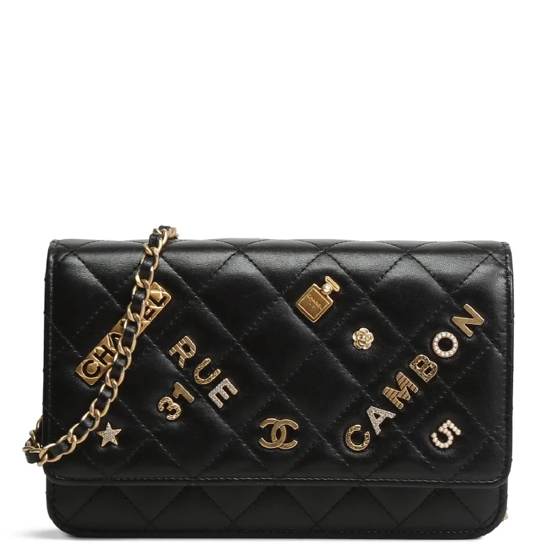 CHANEL Lucky Charms Wallet on Chain - Black Chic Handbags At Special Promotional Prices CHANEL Lucky Charms Wallet on Chain - Black Chic Handbags At Special Promotional Prices