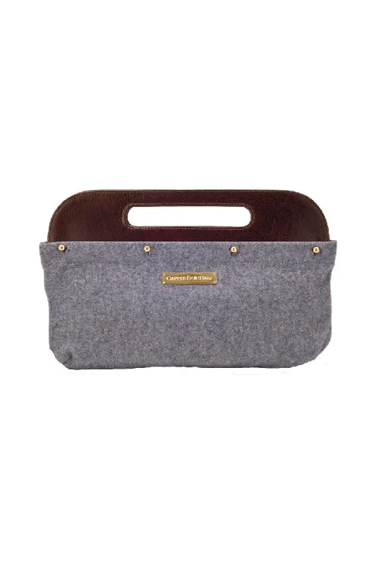 Charcoal Wool Clutch Cover Classic Bags, Exclusive Deals