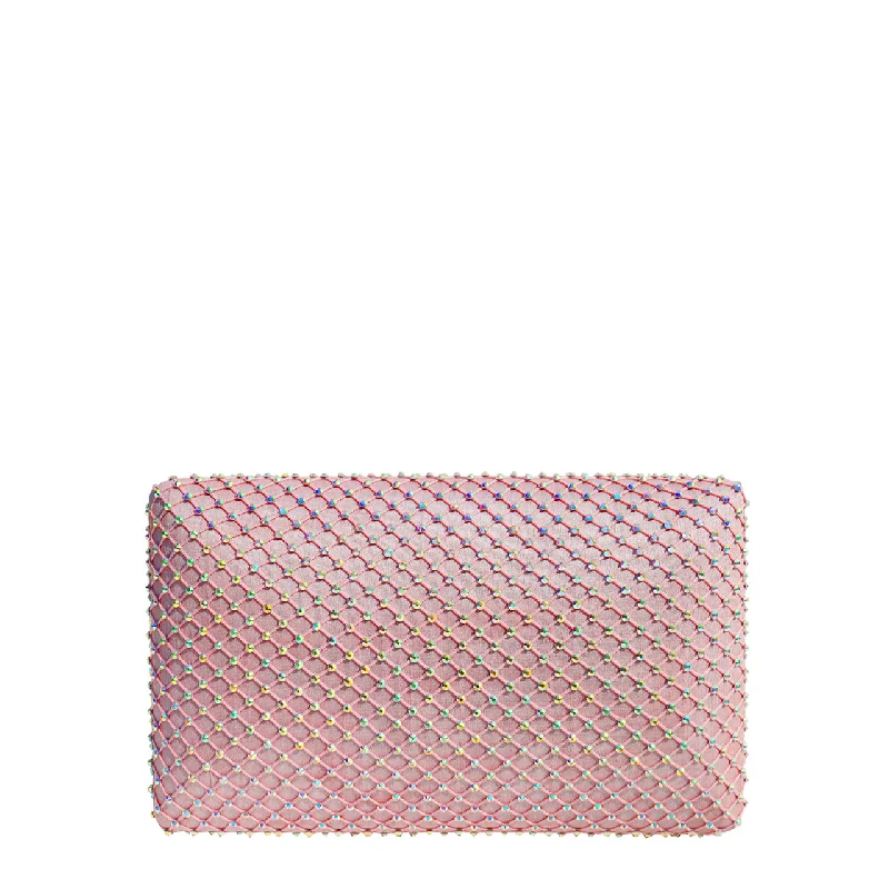 Cotton Candy Fishnet Crystal Clutch The Ultimate Handbag Sale – Elegant Styles At Lower Prices Cotton Candy Fishnet Crystal Clutch The Ultimate Handbag Sale – Elegant Styles At Lower Prices