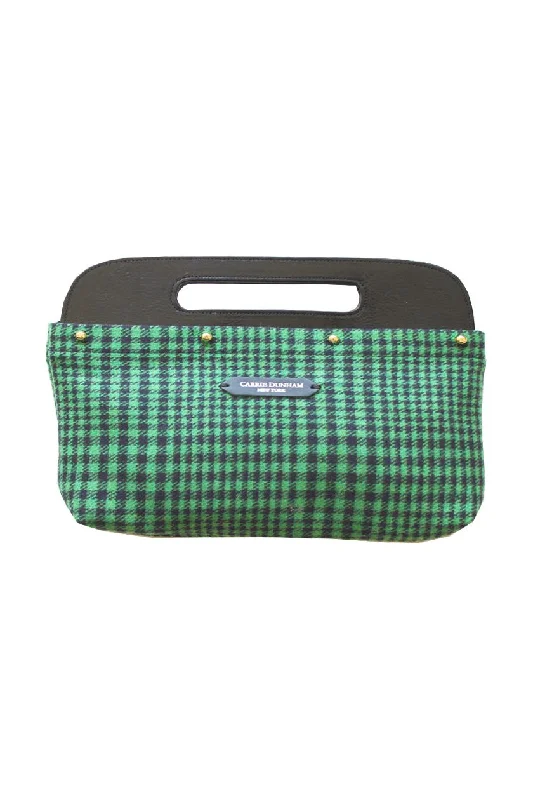 Green & Navy Check Clutch Cover Exclusive Bag Deals – Perfect For Any Occasion