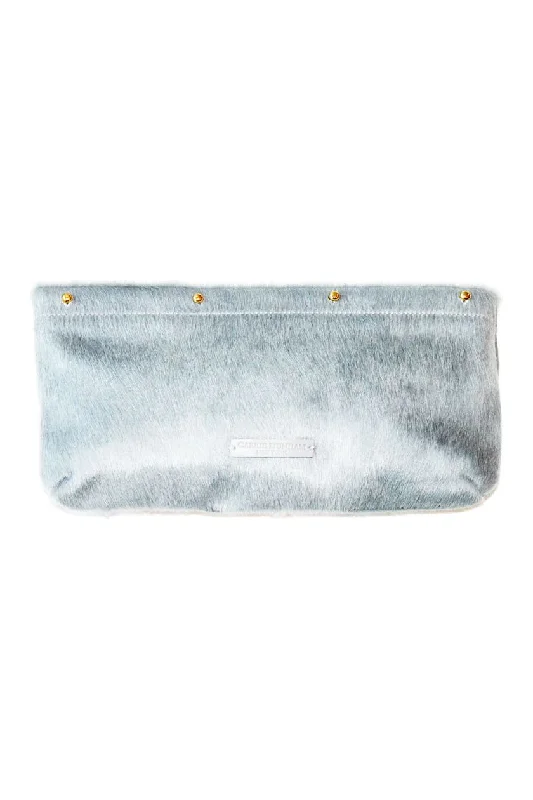Grey Hair on Hide Clutch Cover Stylish Totes, Special Discounts