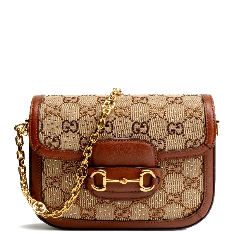 GUCCI Horsebit 1955 Mini Shoulder Bag - Camel & Crystal Limited-Stock Bag Clearance – Grab Your Favorite Now GUCCI Horsebit 1955 Mini Shoulder Bag - Camel & Crystal Limited-Stock Bag Clearance – Grab Your Favorite Now