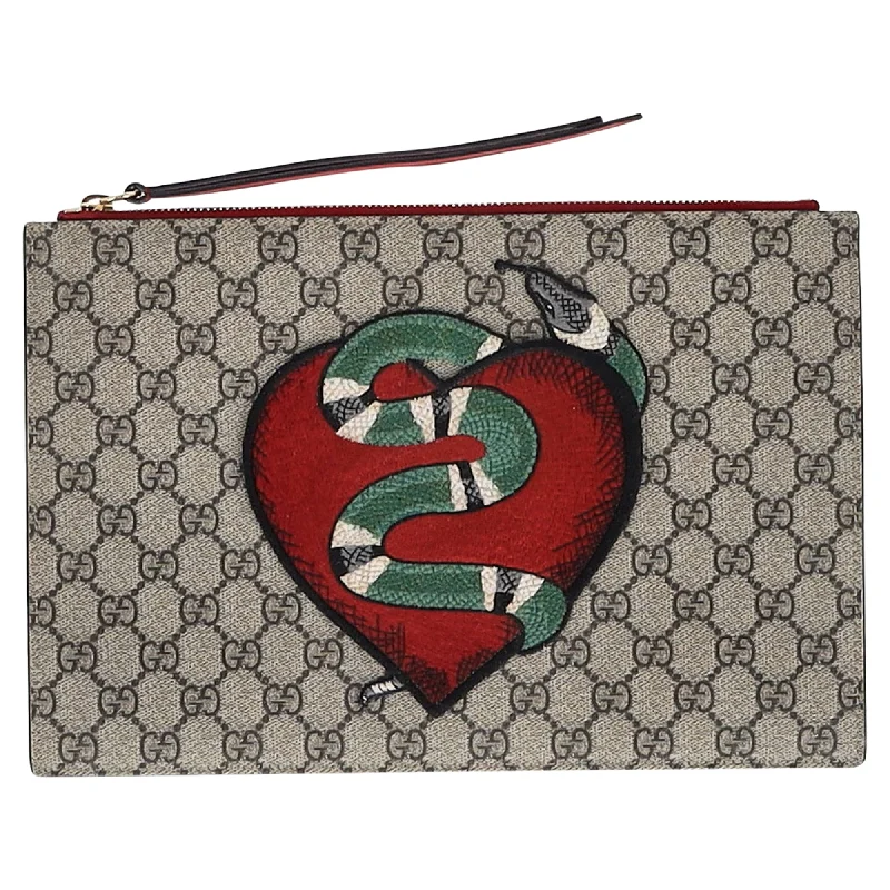 Gucci Limited Edition Supreme Kingsnake Pouch Bag in Multicolor Canvas Designer Bags At Lower Prices Gucci Limited Edition Supreme Kingsnake Pouch Bag in Multicolor Canvas Designer Bags At Lower Prices