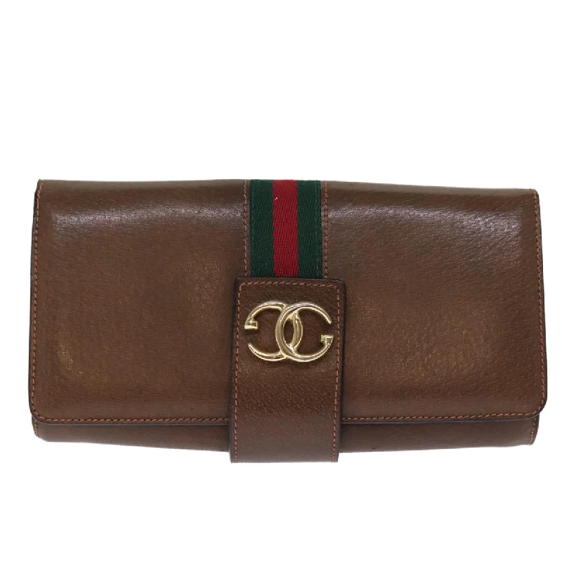 Gucci Sherry  Leather Clutch Bag (Pre-Owned) Flash Sale On Handbags