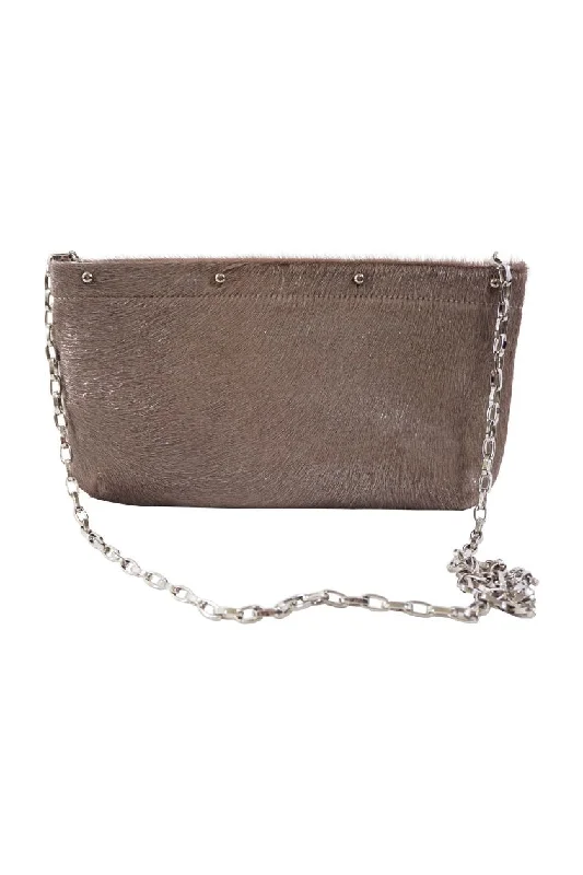 Mushroom with Metallic Silver Hair on Hide Clutch Cover Luxury Handbags, Budget-Friendly Mushroom with Metallic Silver Hair on Hide Clutch Cover Luxury Handbags, Budget-Friendly