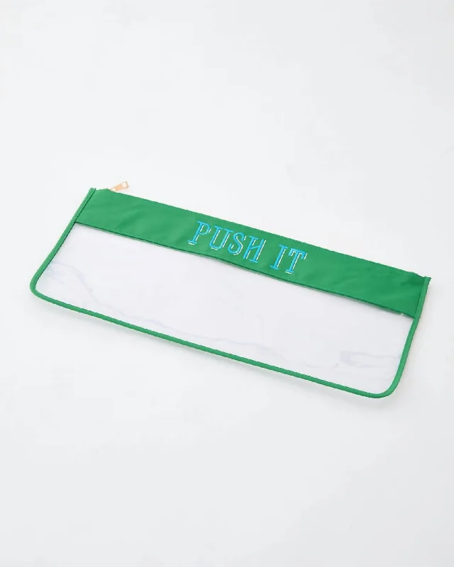 Mahjong Stiched Bag In Green Trendy Purses, Limited Offer