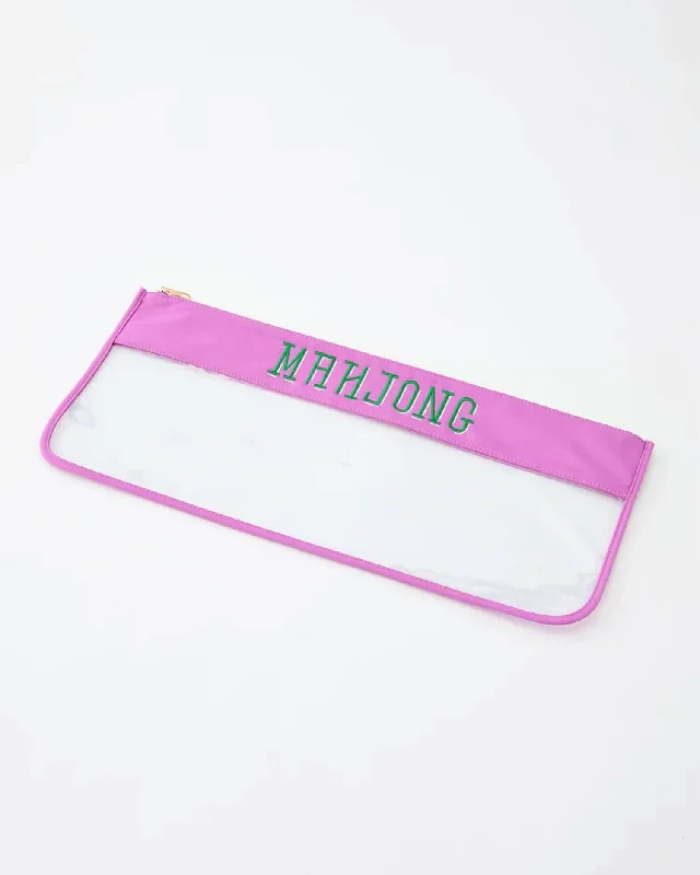 Mahjong Stiched Bag In Purple Stylish Totes, Special Discounts