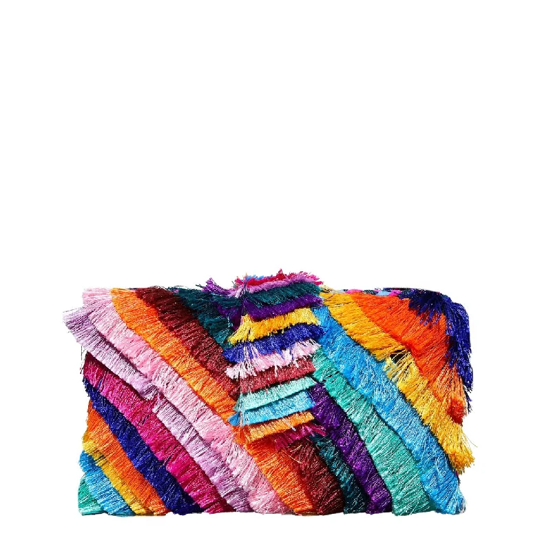 Rainbow Frill Clutch Premium Quality Bags At Affordable Prices