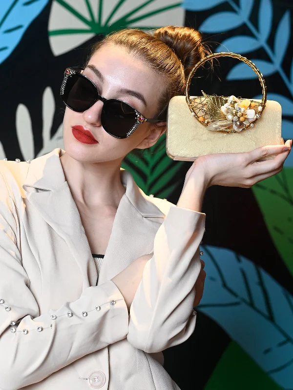 Odette Off White Resin Embellished Clutch For Women Grab Your Favorite Handbags For Less Odette Off White Resin Embellished Clutch For Women Grab Your Favorite Handbags For Less