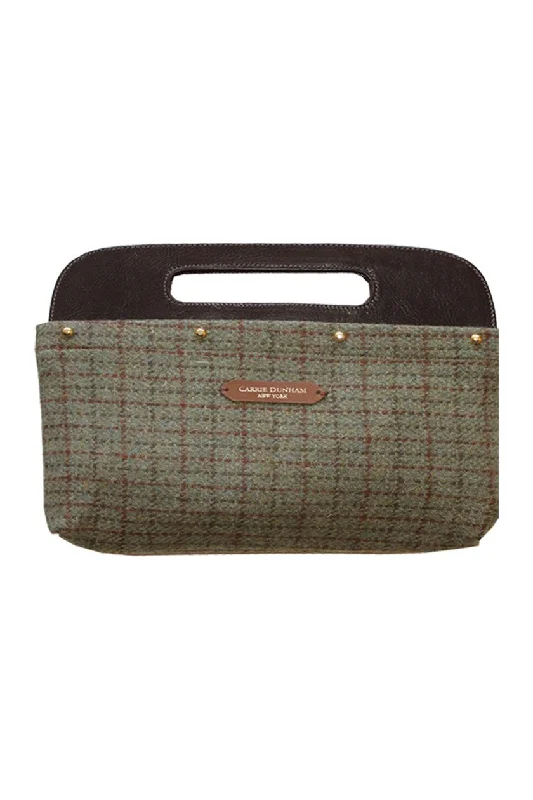 Olive & Brown Plaid Clutch Cover Statement Bags At Unbelievable Discounts – Shop Today Olive & Brown Plaid Clutch Cover Statement Bags At Unbelievable Discounts – Shop Today
