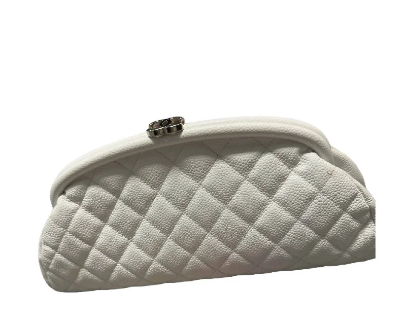 Pre-Loved Timeless Clutch In White Iconic Handbags At Unbeatable Prices