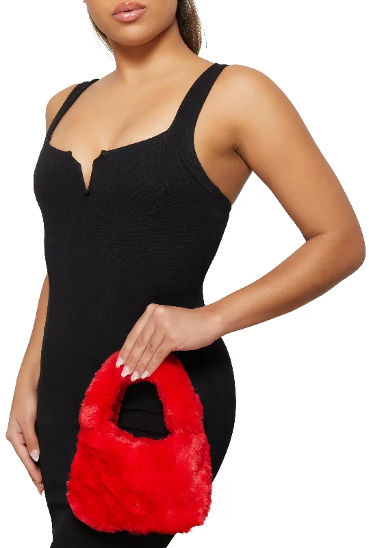 Faux Fur Mini Clutch Crossbody Bag Trendy Purses At Unbeatable Discounts