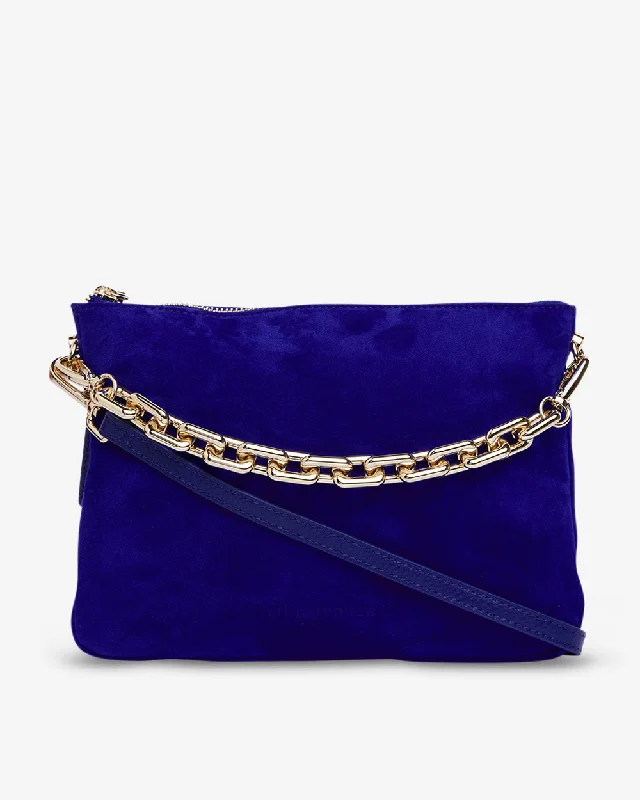 Samantha Crossbody - Cobalt Suede Affordable Luxury With Top-Quality Handbags