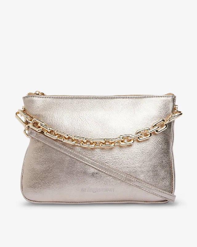 Samantha Crossbody - Gold Trendy Bags, Huge Savings