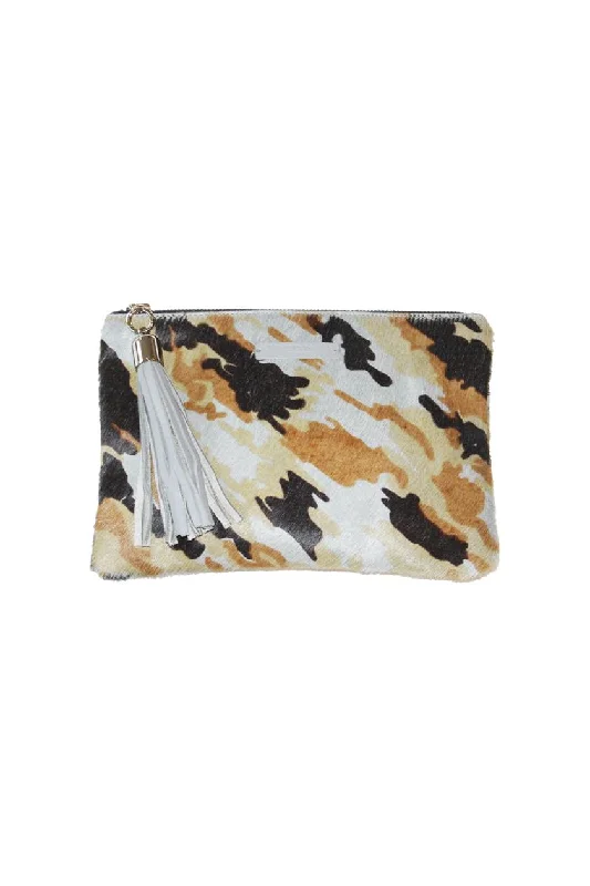 Shaker Hair on Hide Camouflage Tassel Clutch Your Perfect Bag At The Perfect Price