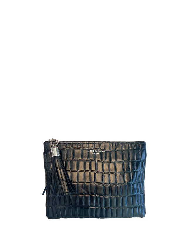 Shaker Shiny Black Aligator Embossed Tassel Clutch Stylish Handbags With Exclusive Online Discounts Shaker Shiny Black Aligator Embossed Tassel Clutch Stylish Handbags With Exclusive Online Discounts