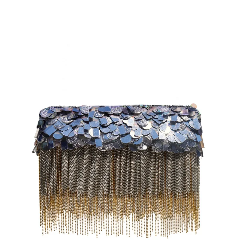 Silver Shimmy Ombre' Clutch High-End Bags, Low-End Prices