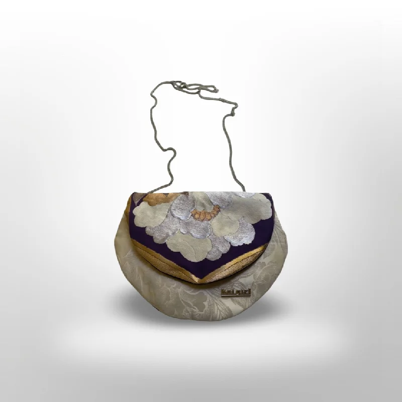 White Botan and Royal Purple Clutch Shop Stylish Bags At Unbeatable Prices