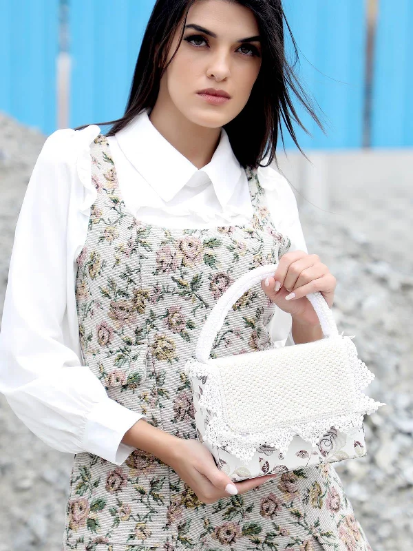 Odette Women White Embellished Clutch Bag Best Deals On Premium Handbags