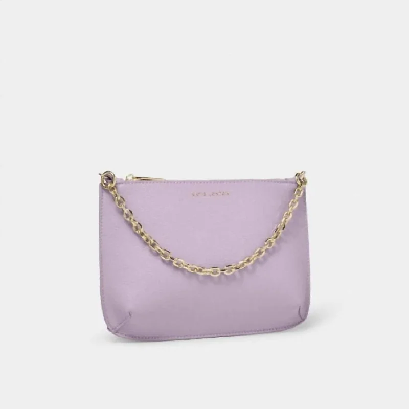 Women's Astrid Chain Clutch In Lilac Grab Your Favorite Handbags For Less