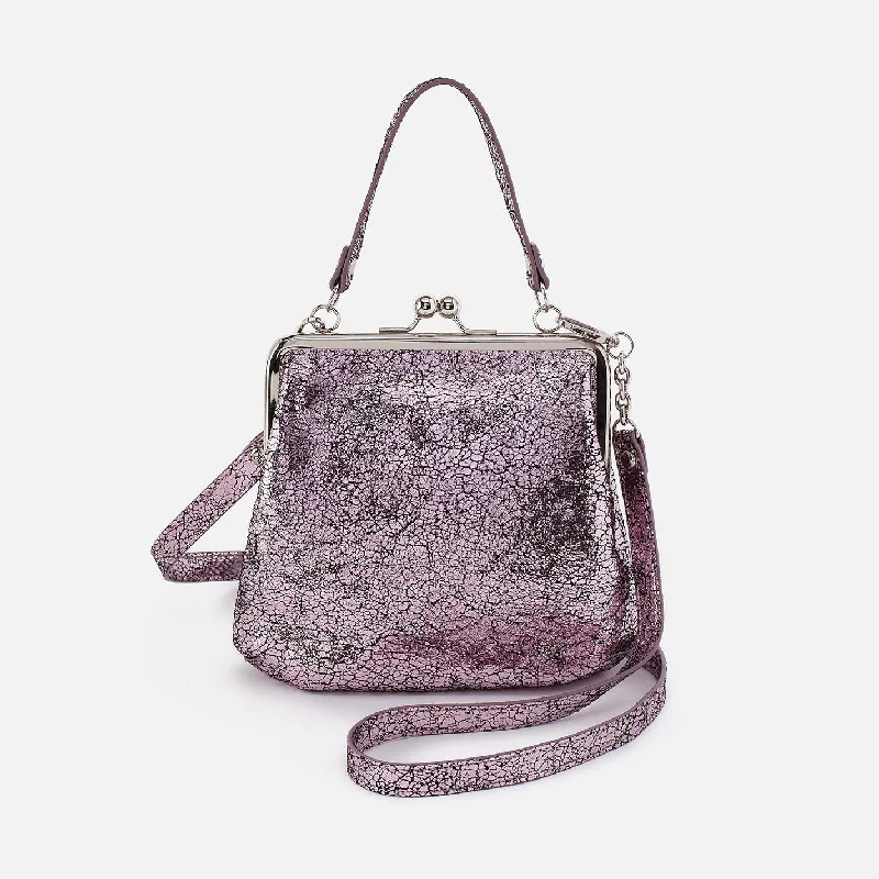 Alba Crossbody In Metallic Leather - Blush Crackle Affordable Elegance, Grab Yours