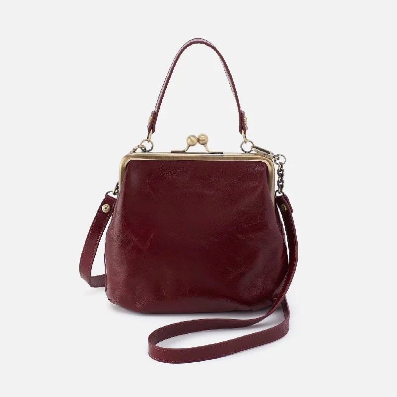 Alba Crossbody In Polished Leather - Winterberry Designer Bags At Low Prices