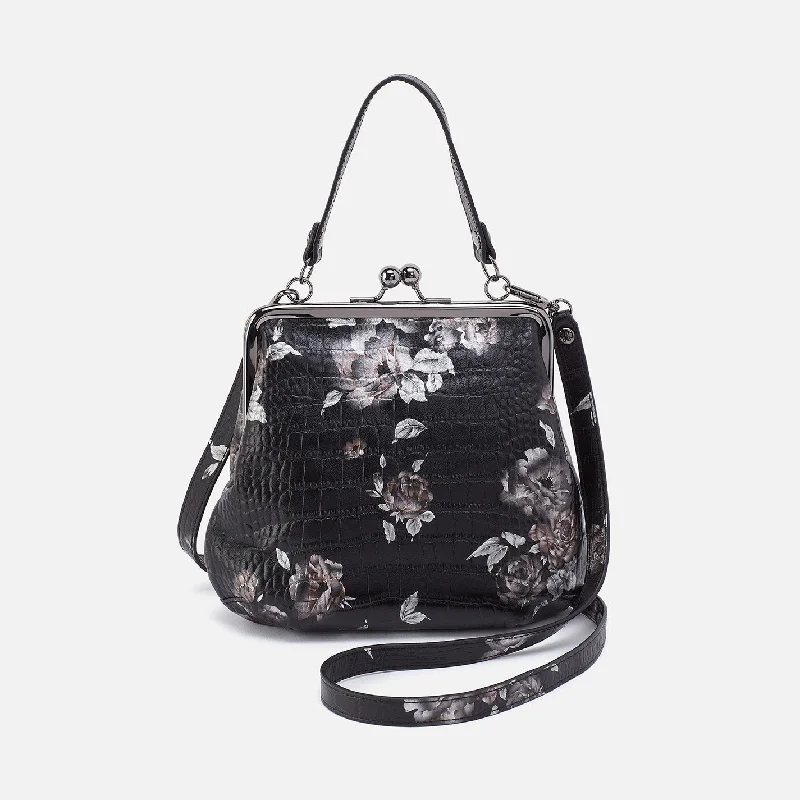 Alba Crossbody In Printed Leather - Rose Croco Print Luxury Bags, Budget Prices