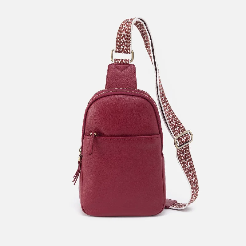 Cass Sling In Pebbled Leather - Wine Everyday Handbags At Wallet-Friendly Rates
