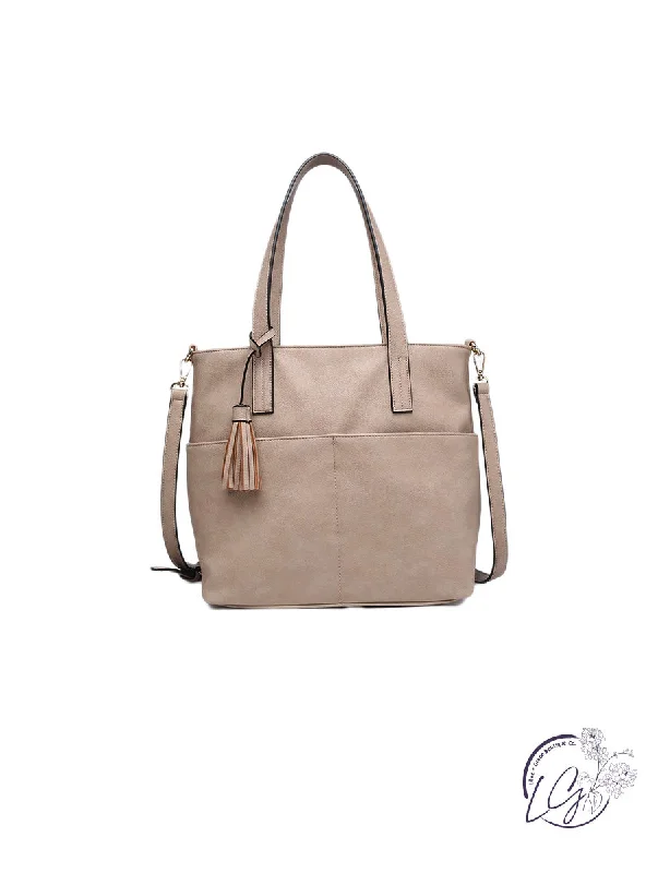 Cassandra Double Pocket Tote Fashion-Forward Bags At Limited-Time Offers
