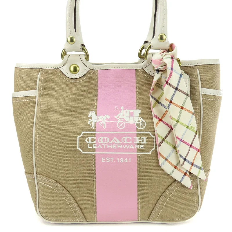 Coach  Canvas Tote Bag (Pre-Owned) Affordable Luxury With Top-Quality Handbags