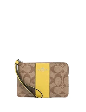 Compact Bags For Minimalist Travelers Coach Corner Zip Wristlet In Signature Canvas Statement Bags, Shop Today Compact Bags For Minimalist Travelers Coach Corner Zip Wristlet In Signature Canvas Statement Bags, Shop Today