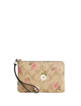 Athleisure Style Sale Coach Corner Zip Wristlet In Signature Canvas With Floral Print Stylish Totes With Special Discounts Athleisure Style Sale Coach Corner Zip Wristlet In Signature Canvas With Floral Print Stylish Totes With Special Discounts