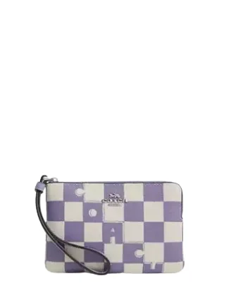 Coach Corner Zip Wristlet With Checkerboard Print Affordable Elegance With High-Quality Bags Coach Corner Zip Wristlet With Checkerboard Print Affordable Elegance With High-Quality Bags