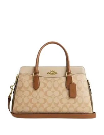 Summer Fashion Coach Darcie Carryall In Blocked Signature Canvas Shoulder Bags, Best Deals Today Summer Fashion Coach Darcie Carryall In Blocked Signature Canvas Shoulder Bags, Best Deals Today