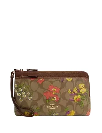 Unbeatable Prices Coach Double Zip Wallet In Signature Canvas With Floral Print Stylish Handbags With Exclusive Online Discounts Unbeatable Prices Coach Double Zip Wallet In Signature Canvas With Floral Print Stylish Handbags With Exclusive Online Discounts