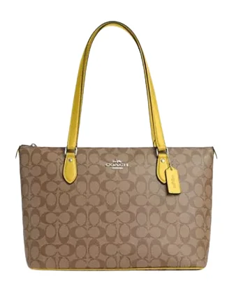 Trendy Fashion Sale Coach Gallery Tote In Signature Canvas Affordable Elegance, Grab Yours Trendy Fashion Sale Coach Gallery Tote In Signature Canvas Affordable Elegance, Grab Yours