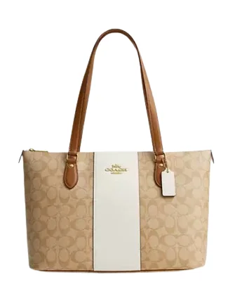 Fast Fashion Favorites Coach Gallery Tote In Signature Canvas With Stripe Fashionable Handbags, Limited-Time Deals Fast Fashion Favorites Coach Gallery Tote In Signature Canvas With Stripe Fashionable Handbags, Limited-Time Deals
