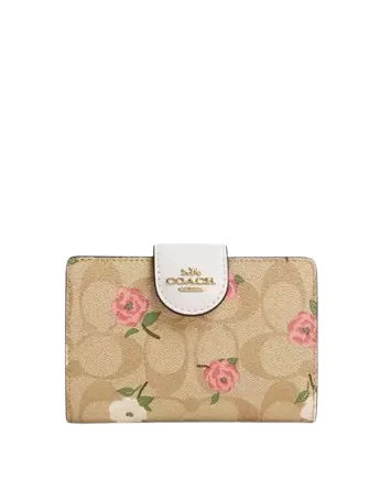 Bags For Personalized Gifts Coach Medium Corner Zip Wallet In Signature Canvas With Floral Print Chic Handbags At Special Promotional Prices Bags For Personalized Gifts Coach Medium Corner Zip Wallet In Signature Canvas With Floral Print Chic Handbags At Special Promotional Prices