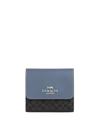 Coach Small Trifold Wallet In Colorblock Micro Signature Canvas Everyday Bags, Budget-Friendly Coach Small Trifold Wallet In Colorblock Micro Signature Canvas Everyday Bags, Budget-Friendly