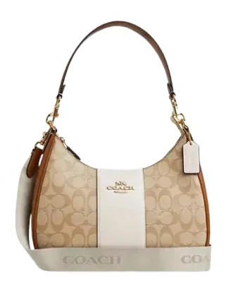Discounted Designer Bags For Clearance Sale Coach Teri Hobo In Signature Canvas With Stripe Fashionable Handbags, Limited-Time Deals Discounted Designer Bags For Clearance Sale Coach Teri Hobo In Signature Canvas With Stripe Fashionable Handbags, Limited-Time Deals