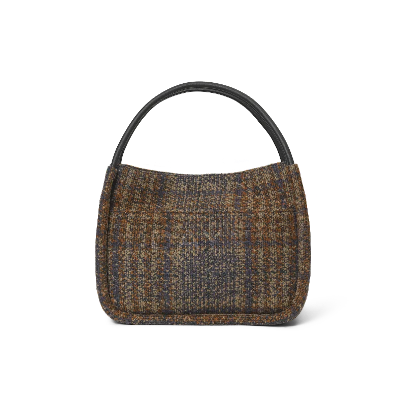 Small Woolen Check Shopper Bag Trendy Purses With Limited-Time Offers