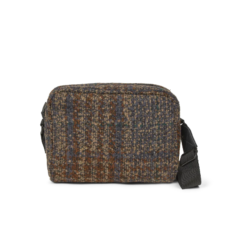 Extra-Large Woolen Check Boxy Crossbody Bag Designer-Inspired Bags, Best Prices