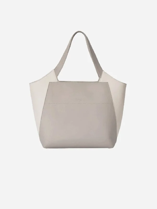 Executive Vegan Leather Business Tote | Bicolor Modern Handbags With Stylish Discounts